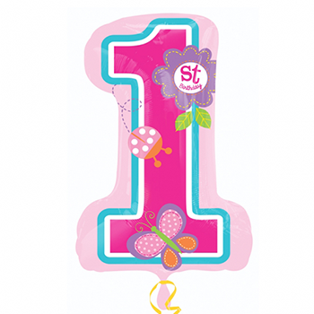 女の子の1歳の誕生日にぴったりなピンクのファーストバースデーバルーン
